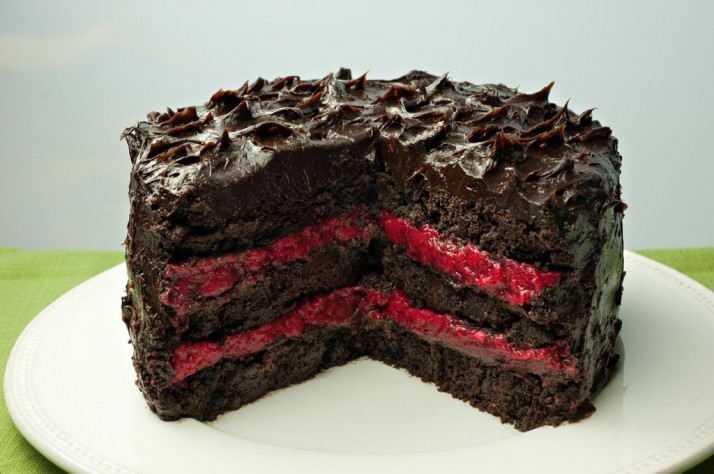 Paleo Desserts | Paleo Chocolate Cake with Raspberry Filling